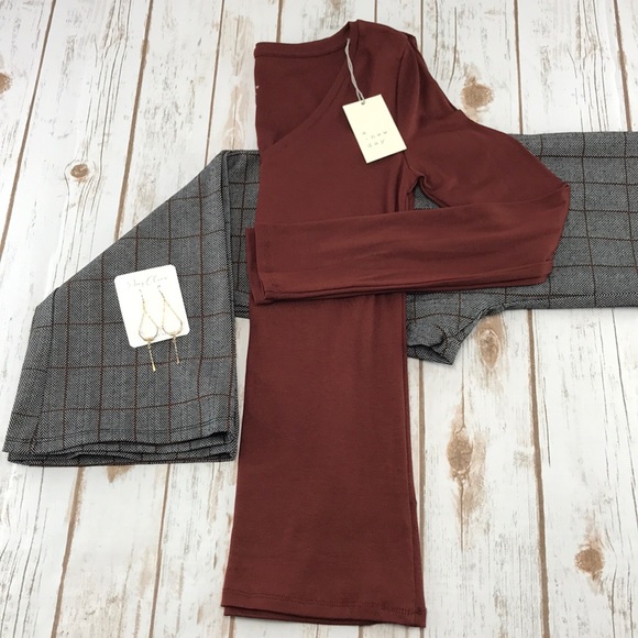 ✨ A New Day Soft Brown/Rust Long Sleeve Shirt - Picture 7 of 8